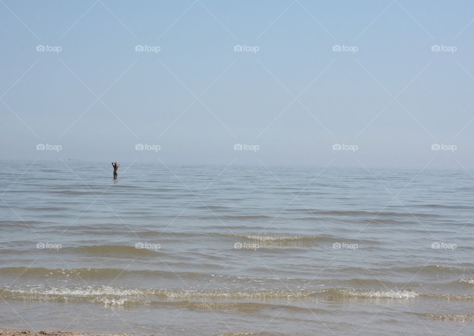 Hazy day at the beach