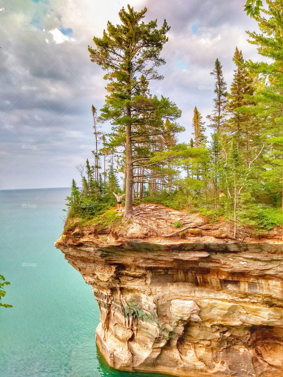 Girl on Cliff's edge