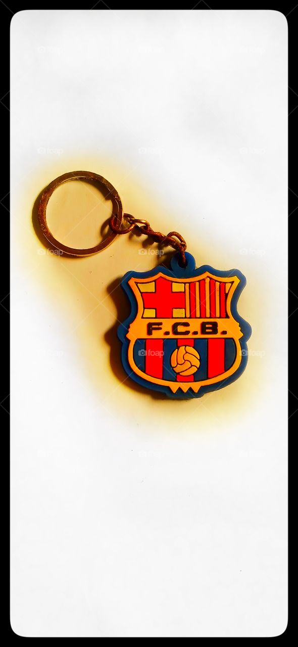 The badge of Barcelona Football club.