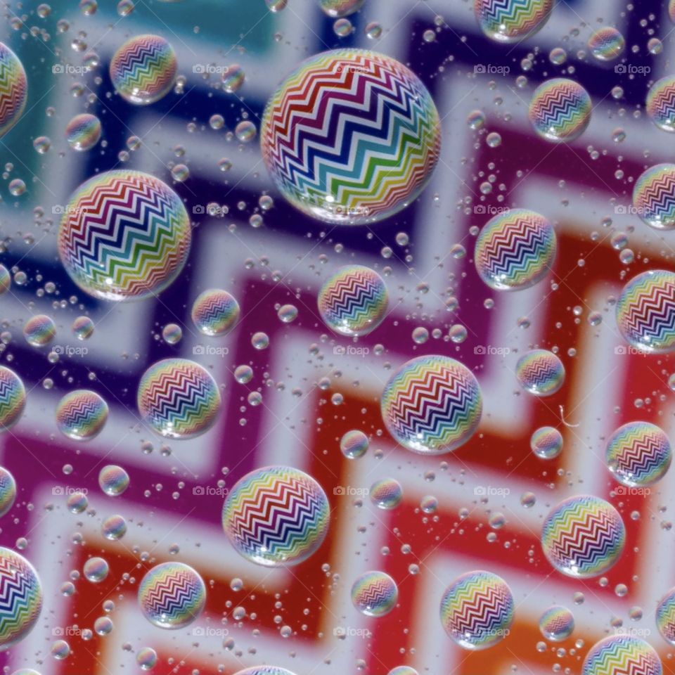 Colourful water beads