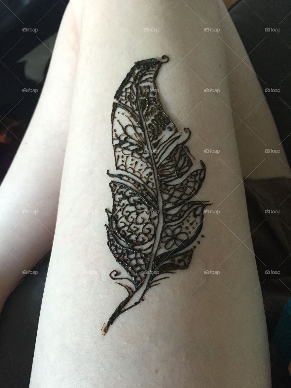 Henna feather