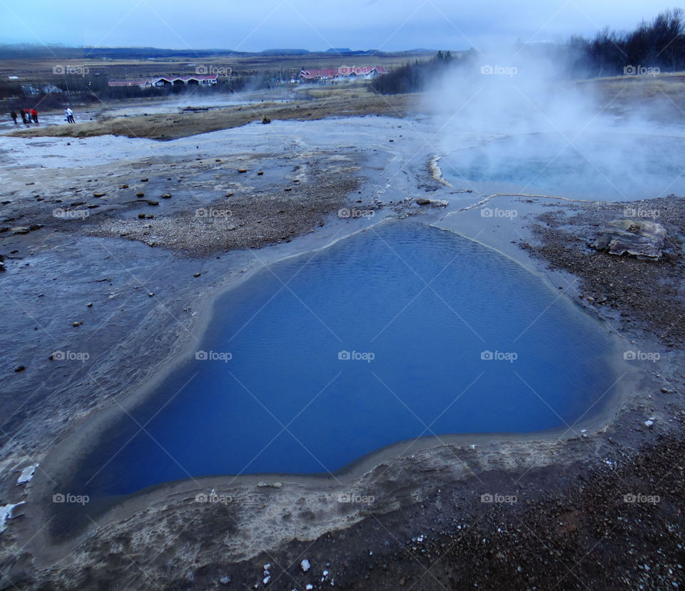 water pool steam iceland by kshapley