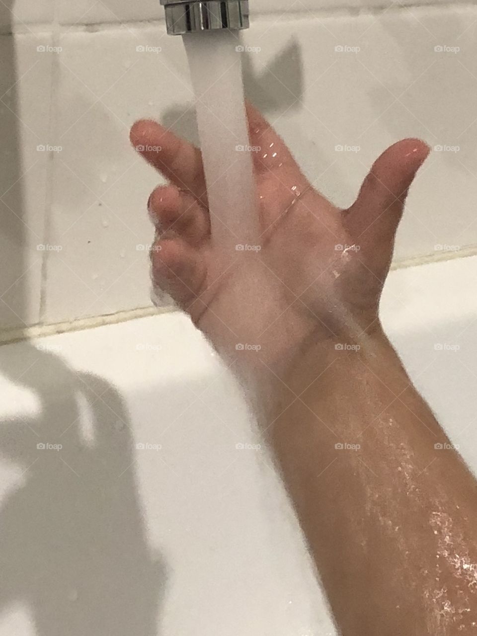 Hand in water 