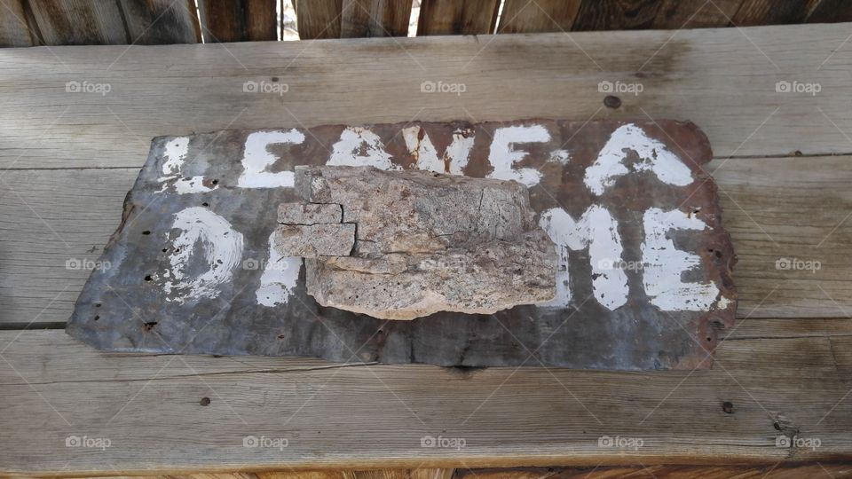 Rustic Sign - Leave A Dime