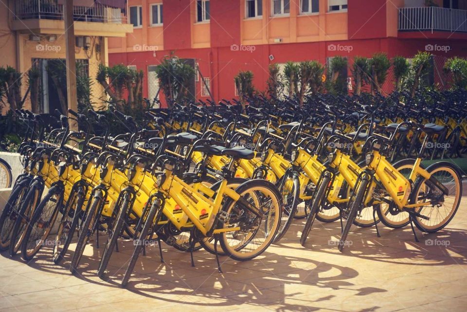 Bycicles#yellow#same