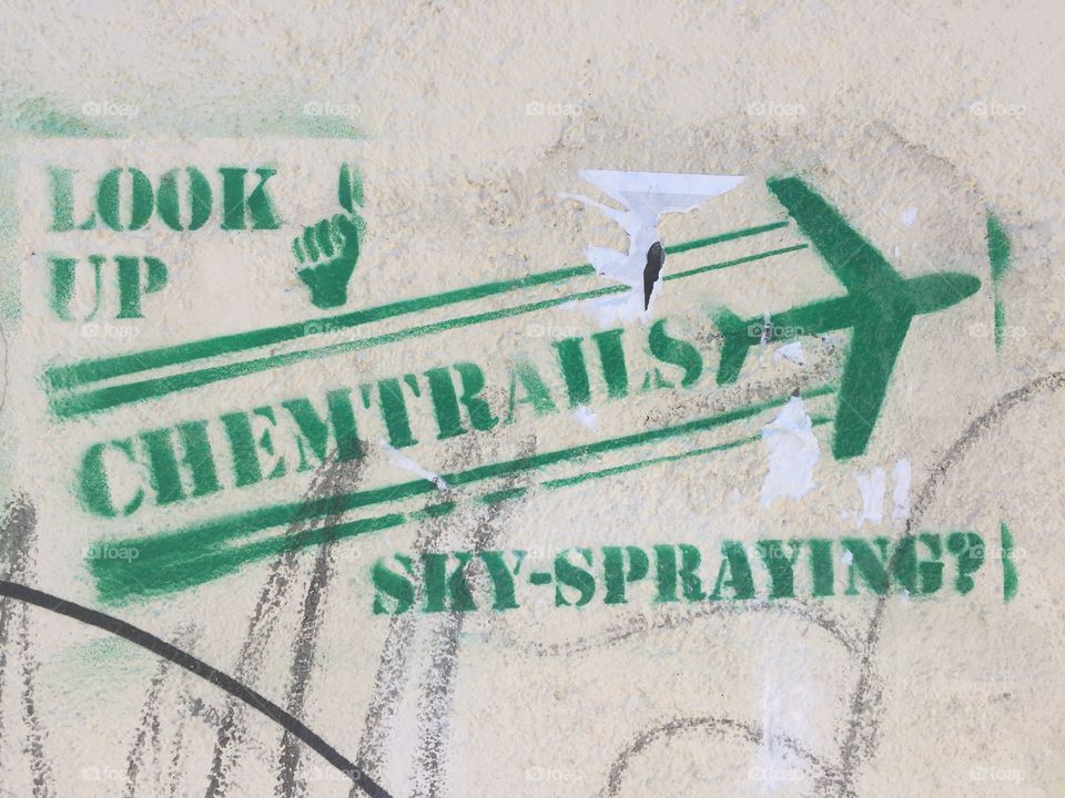 Graffiti art paint on wall