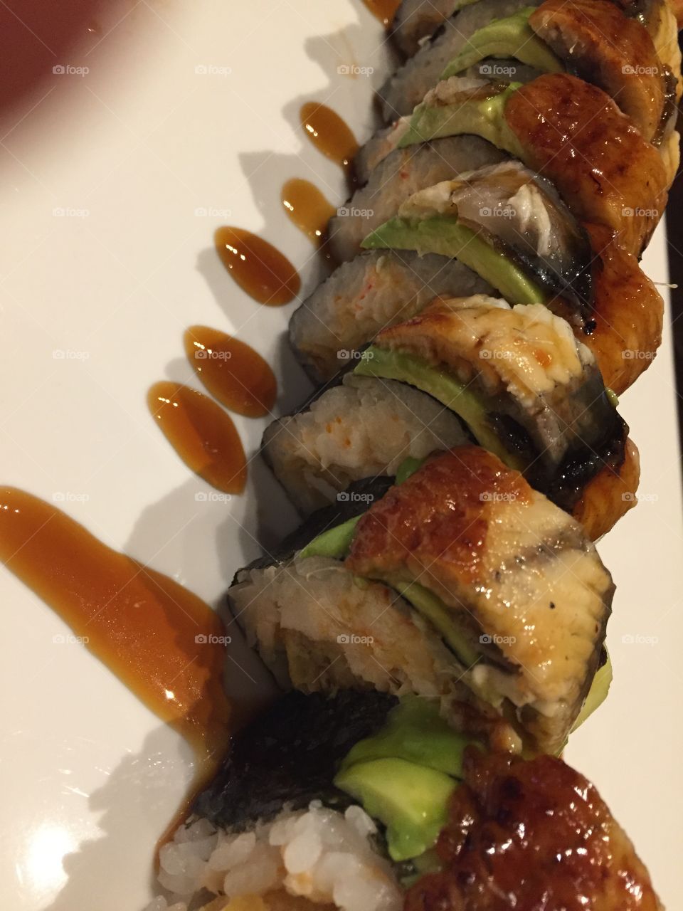 Spider roll with eel