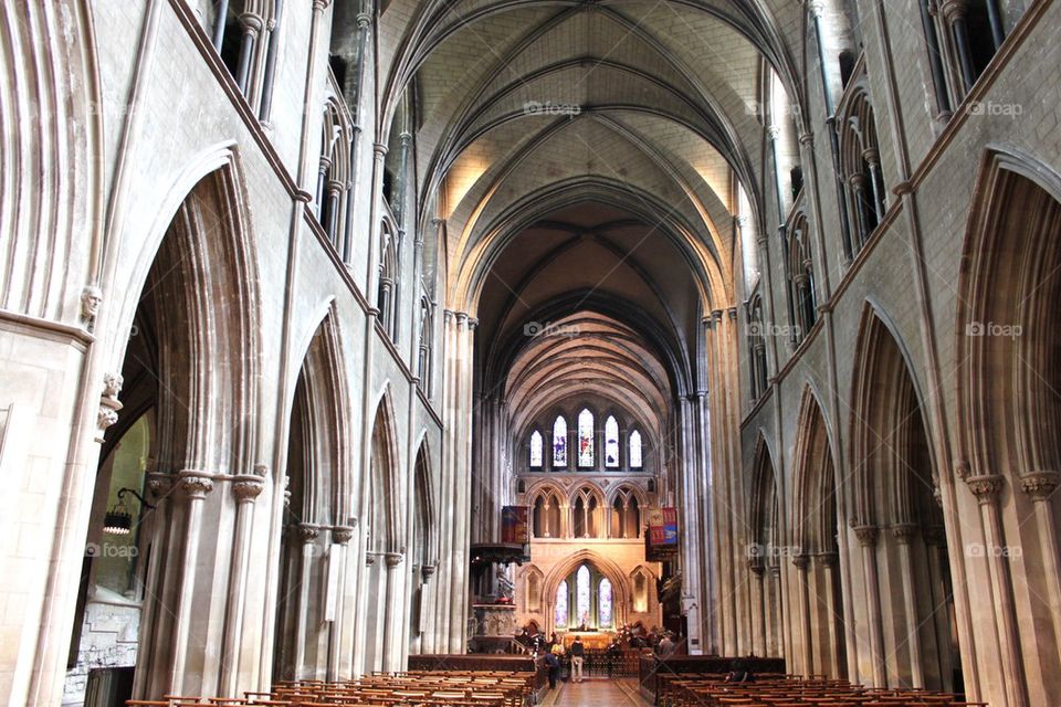 Inside Irish cathedral 