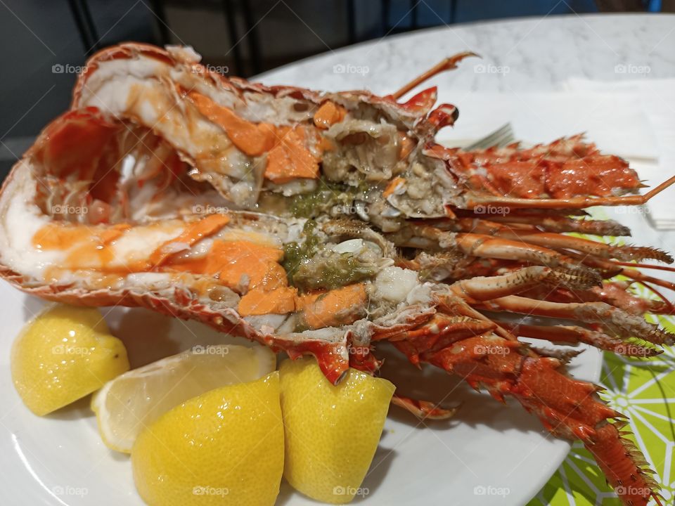 Lobsters with caviars