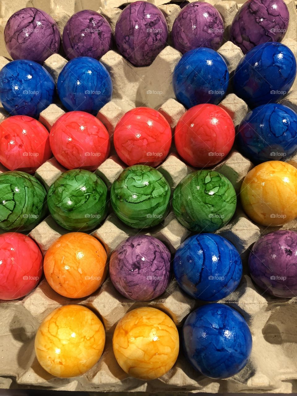Colorful Marbled eggs