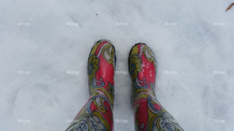 boots and snow