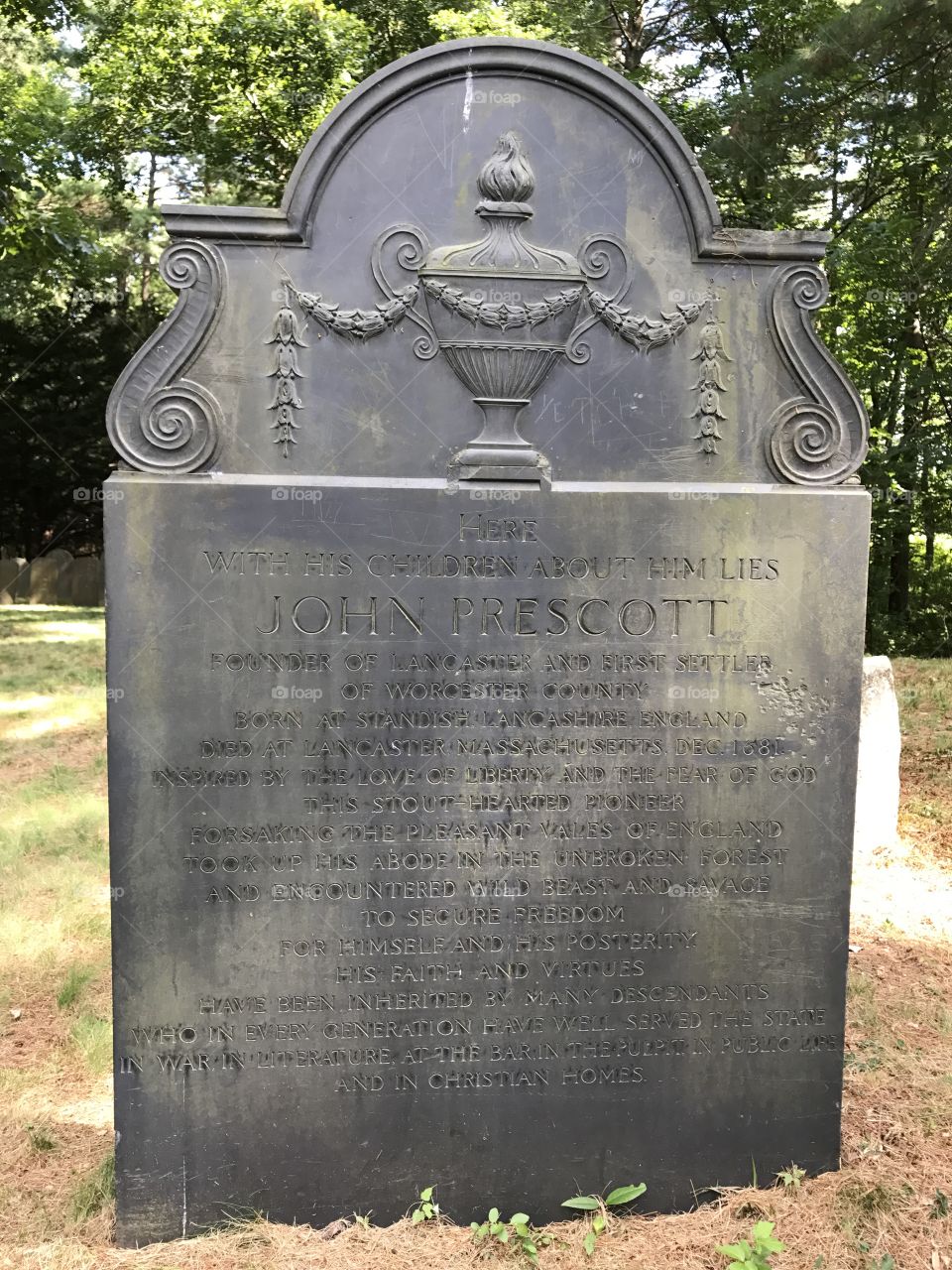 John Prescott's gravestone 