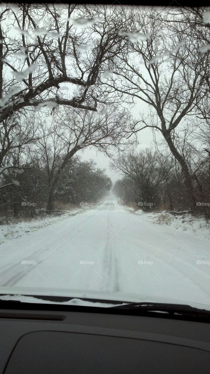 Snow, Comanche Oklahoma 