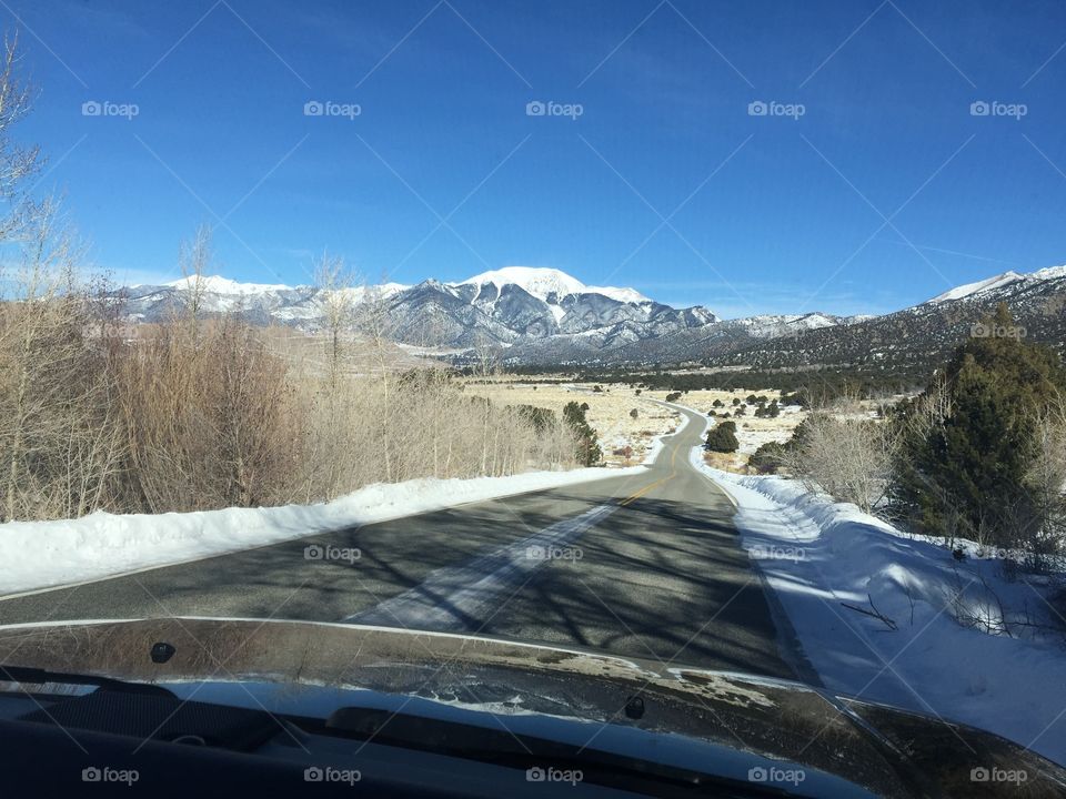 Colorado road and mountain
