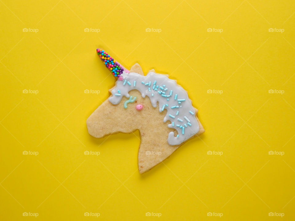 Unicorn shaped vegan cookie from local pop-up shop Plants Are Sweet
