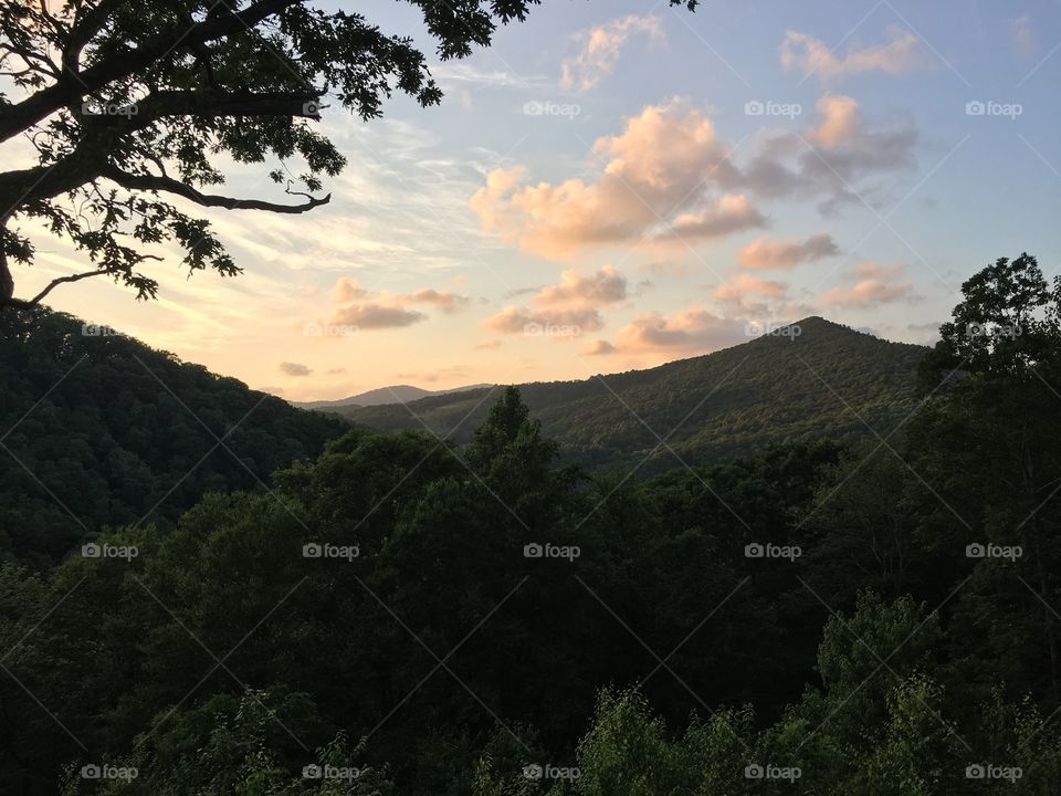 Sunset in the Blue Ridge Moutains