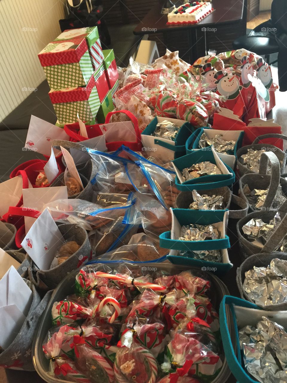 Cookie sharing during a holiday gathering 