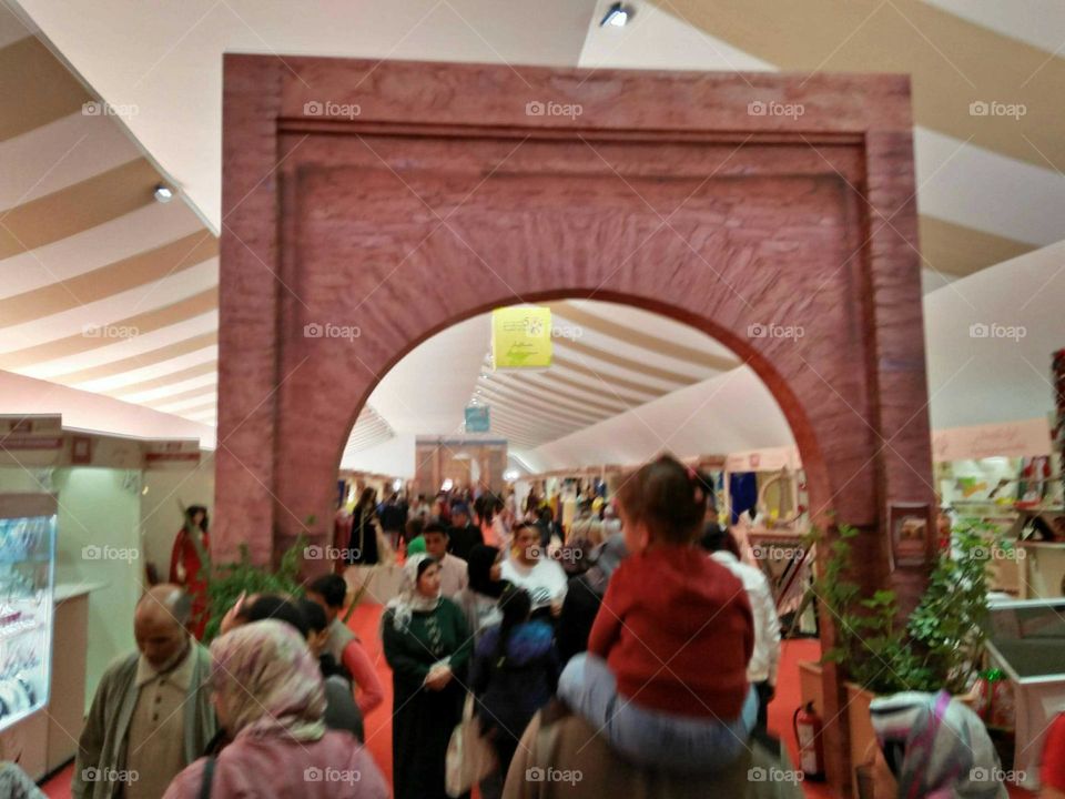 Crowd of people visiting the Festival