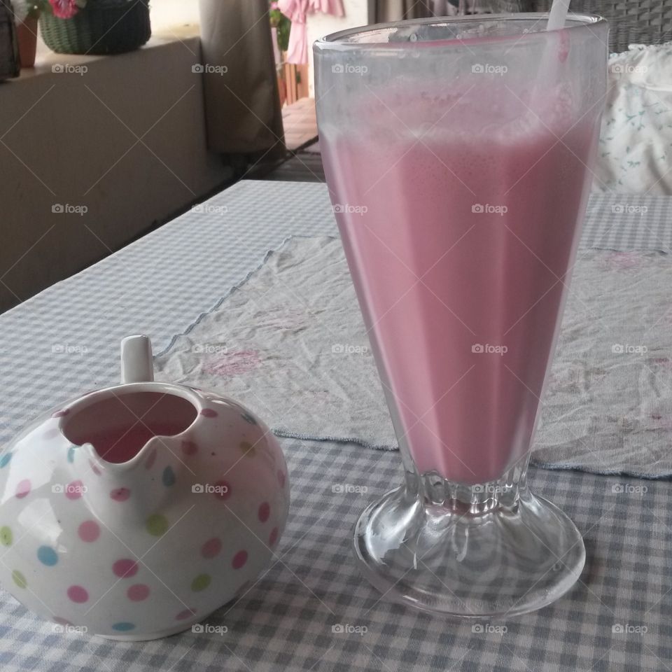 Strawberry Milkshake. who doesn't have a weak point for a pink milkshake