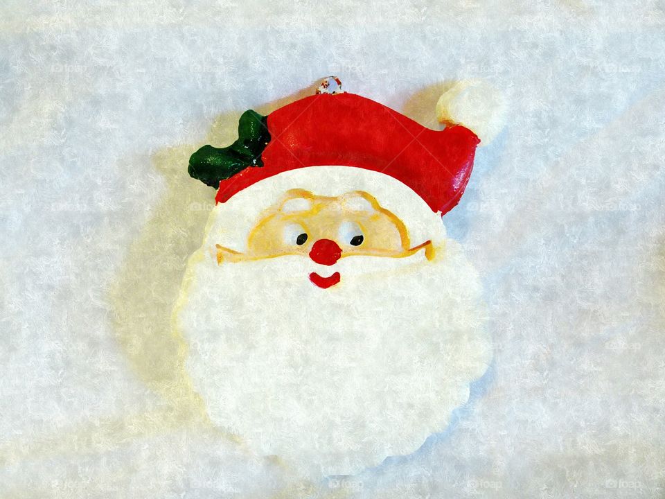 Santa face artwork. Santa Claus face artwork