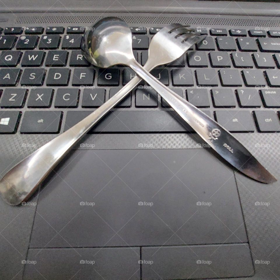 busy with laptop makes you forget to eat lunch