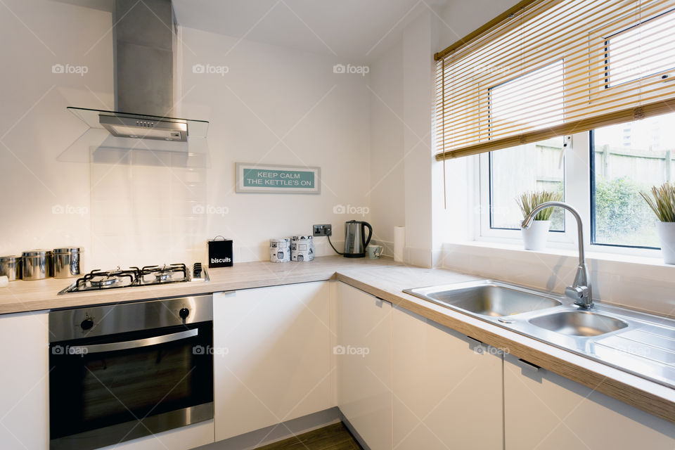 Interior of newly decorated and refurbished house. This image has a property release.