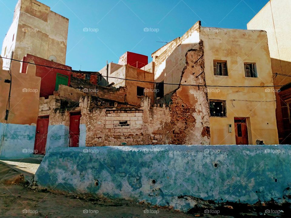 Ancien building in Bhalil village of morocco