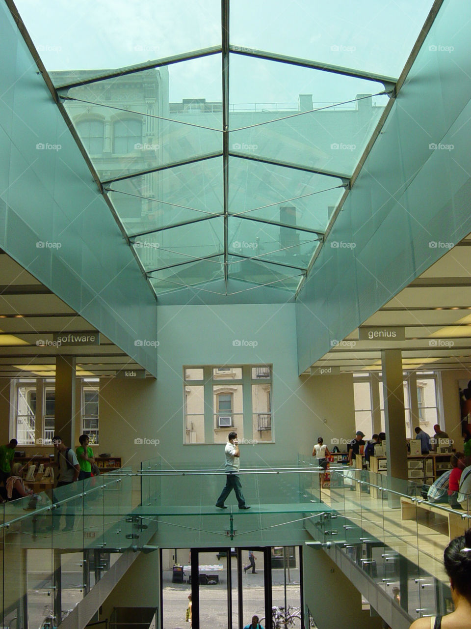 glass modern walking store by exworld