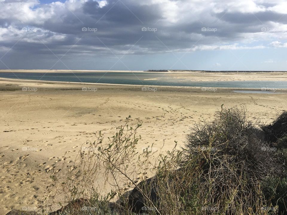 Low tide with clouds on Ria Formosa 
