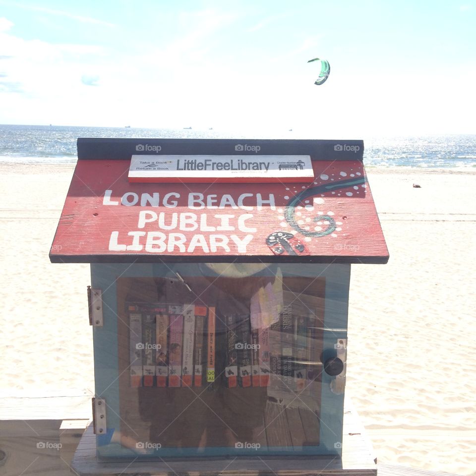 Long Beach, NY Public Library - book exchange. 