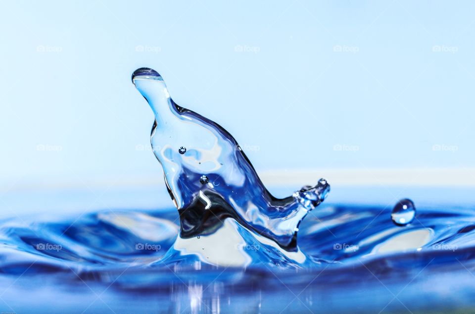 water drops as a dolphin...