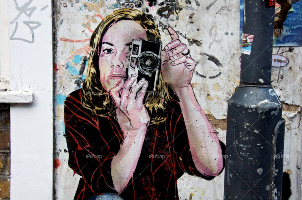 graffiti woman london painting by resnikoffdavid