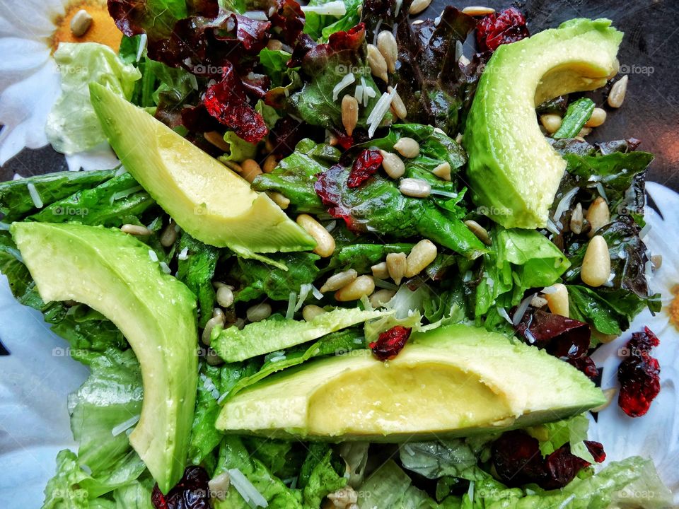 Salad With Avocado And Cranberries
