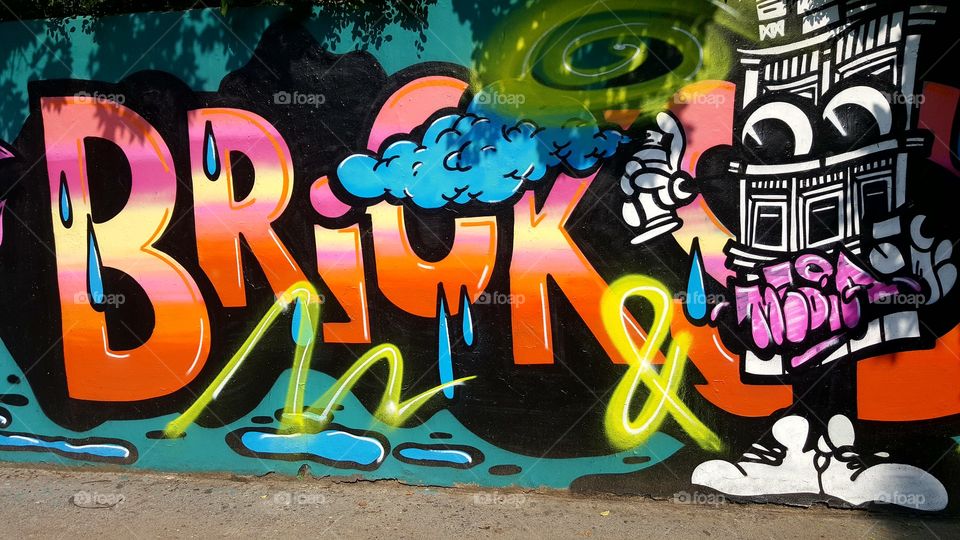 Graffiti wall colors Art colourfill