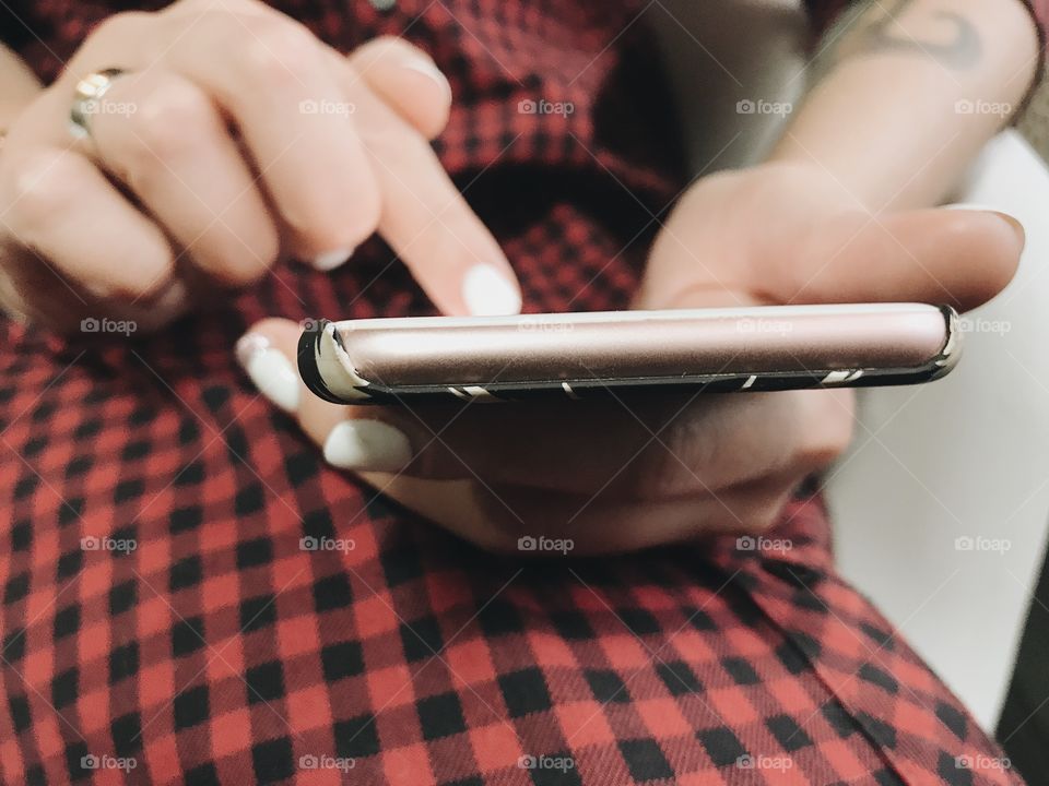 Girl using mobile