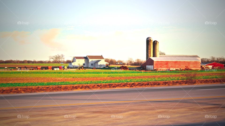 Farm life in Hopkinsville Kentucky. Beautiful agricultural land