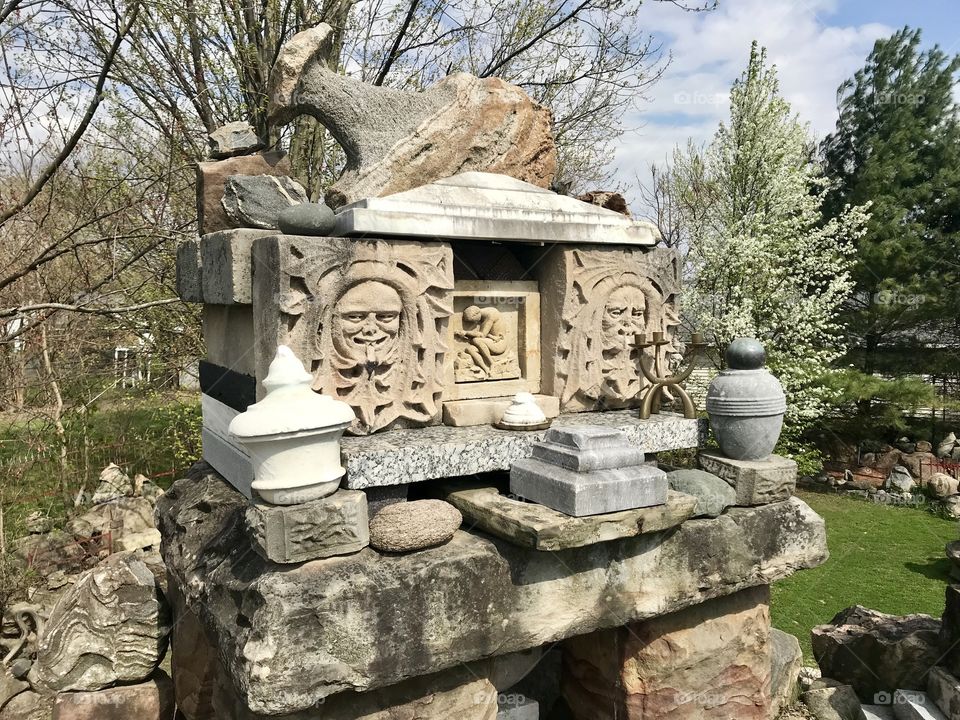 Temple of tolerance rock garden in Ohio