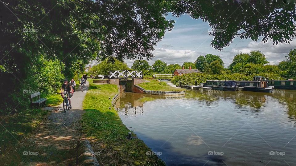 Canal. English canal on summers day