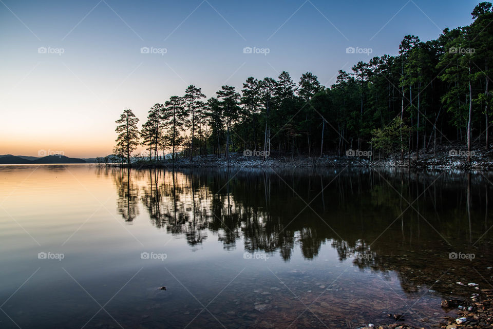 Sunrise at broken bow lake. Sunrise at broken bow lake in oklahoma