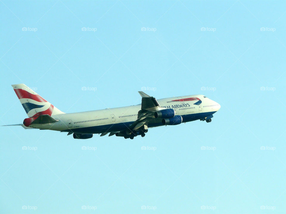 BA B747 at take off