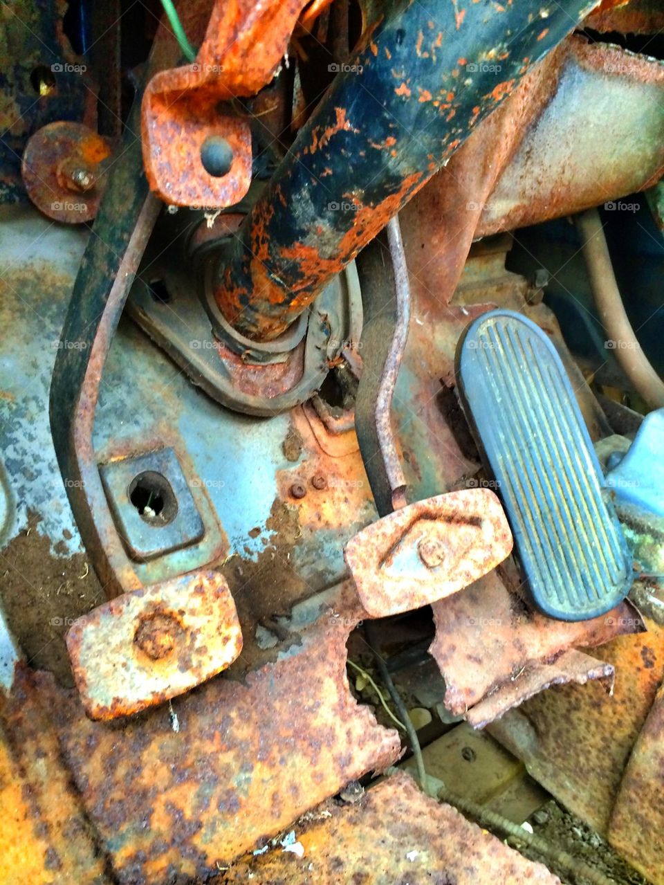Rusty car pedals