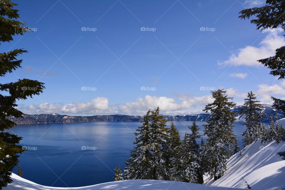 Crater Lake in winter 