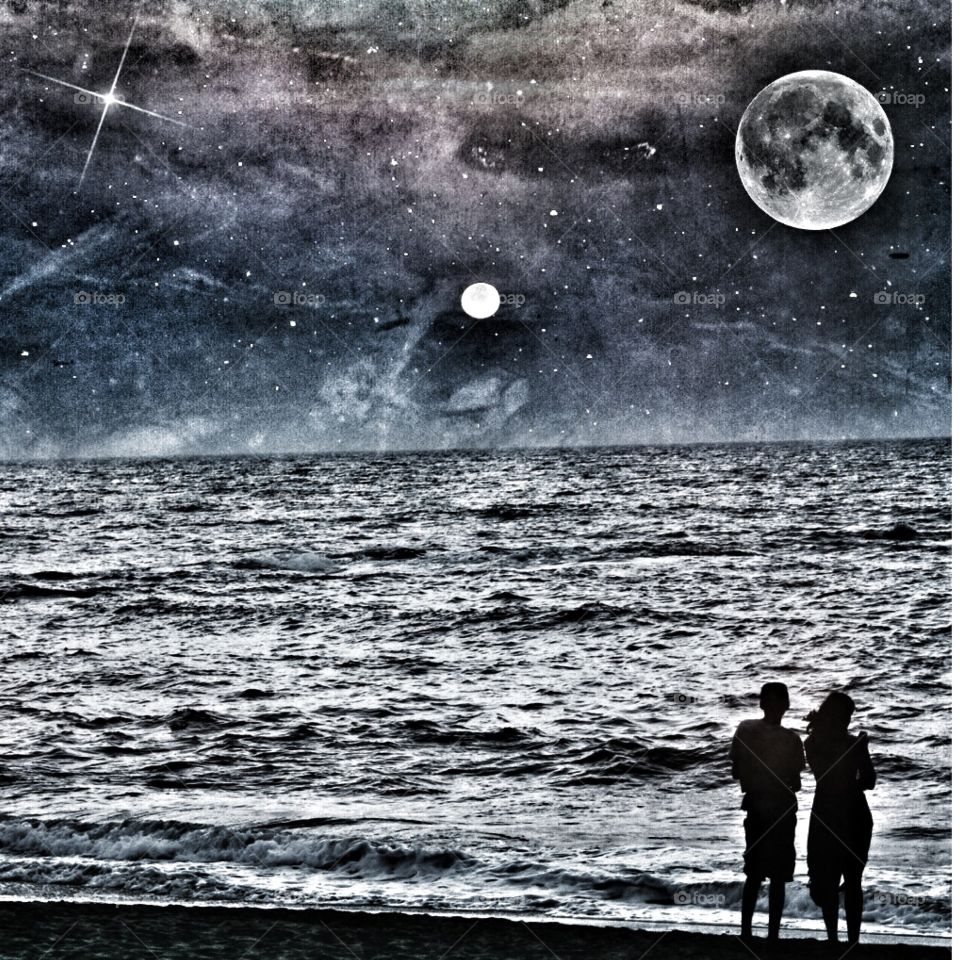 Planet love . iPhone art from still taken on the beach 