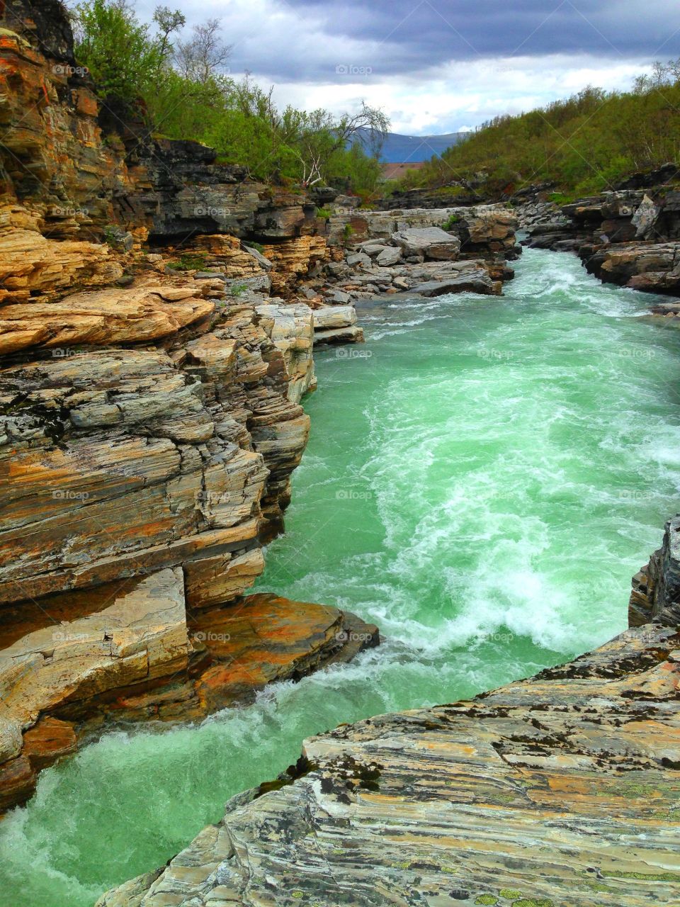 View of flowing river