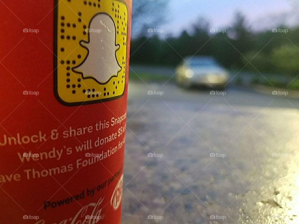 close up cup, Snapchat and technology, Wendy's, food