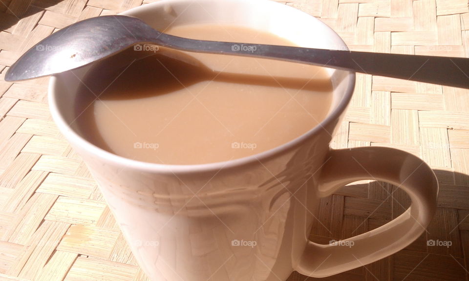 a cup of coffee in the morning