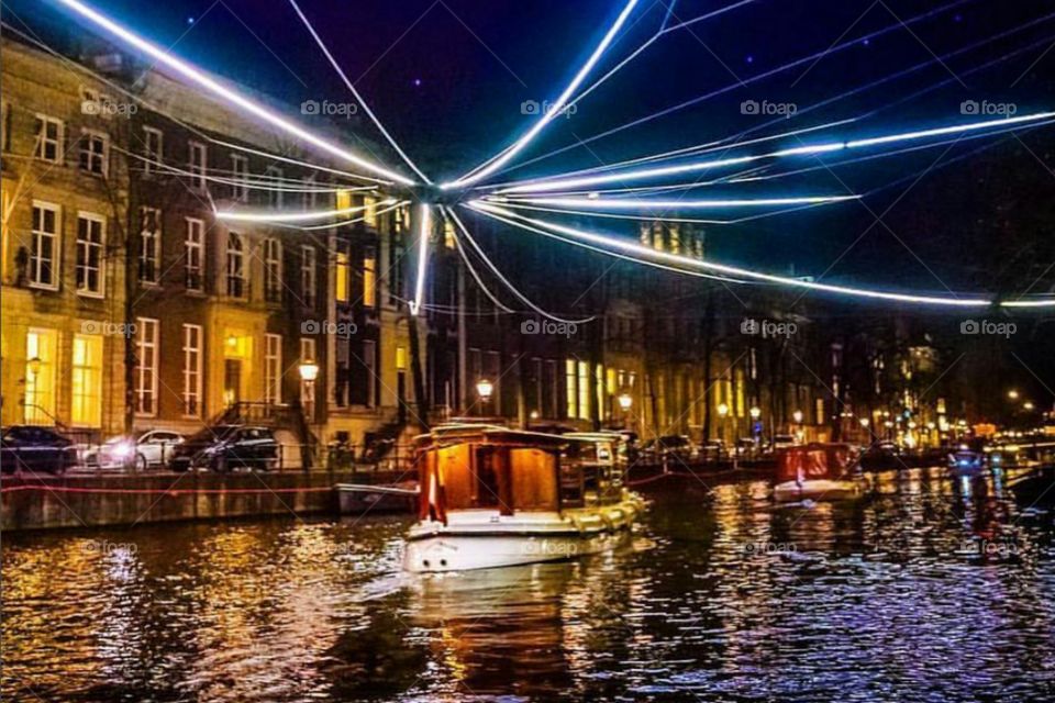 Amsterdam Light Festival! 🌌🌙 so pretty~! Netherlands.