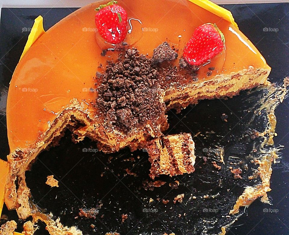 flat lays - traditional dessert cake
