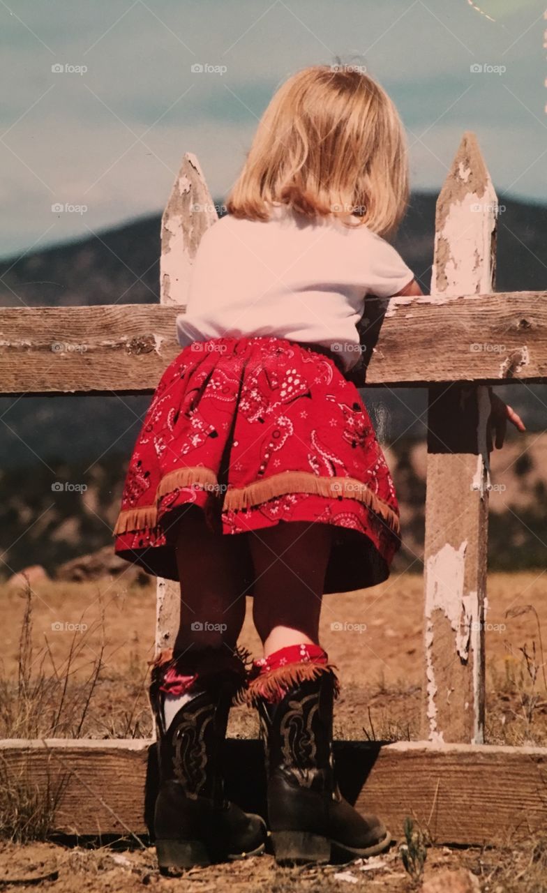 Little girl in boots 