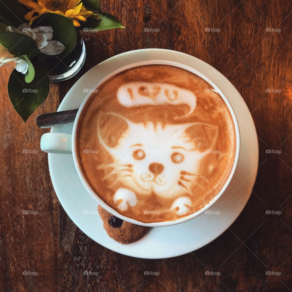 Latte art from the Dusty Cafe♥️